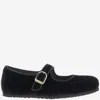 Birkenstock Santa Clarita Velvet Ballerina Flats In Black