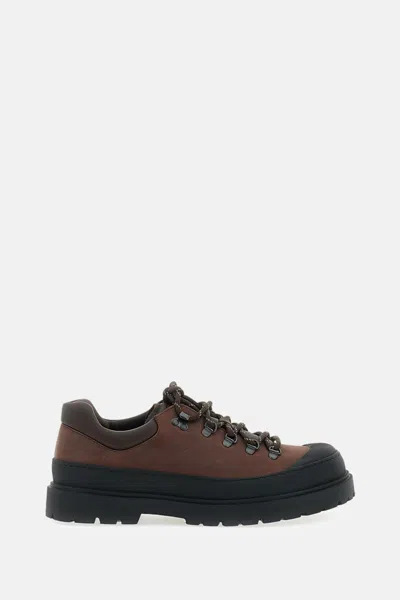 Birkenstock Prescott Low Lined Shoes In Leather In Brown