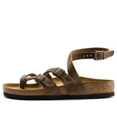 Birkenstock Seres Camberra Old Natural Leather Narrow Fit 'tabacco' In Brown
