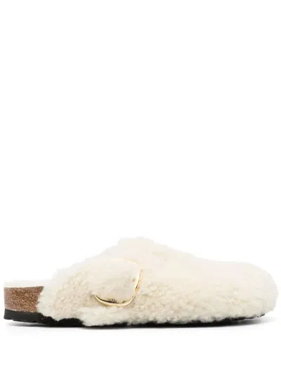 BIRKENSTOCK SHEARLING BOSTON BIG BUCKLE MULE