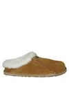 Birkenstock Shearling-collared Zermatt Suede Slip-on Shoes In Brown