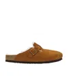 Birkenstock Boston Shearling Sandals Mink In Brown