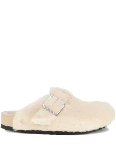 Birkenstock Boston Leather Big Buckle Slip-on For Women In Neutral