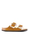 Birkenstock Arizona Shearling Sandal In Brown