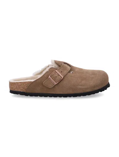 Birkenstock Shearling-lined Suede Clog Mule In Multi
