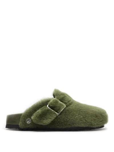 Birkenstock Sheep Skin Sandals In Green