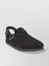 Birkenstock Sherling Suede Leather Sandals With Cork Sole