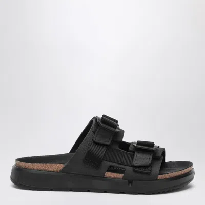Birkenstock Shinjuku Black Leather And Textile Slipper