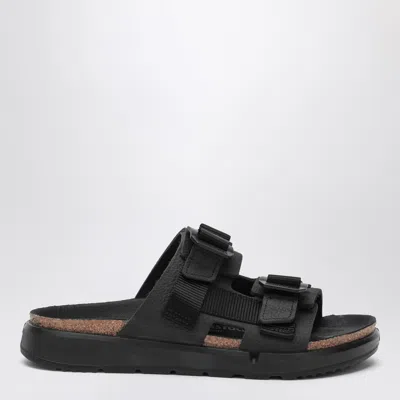 Birkenstock Shinjuku Black Leather And Textile Slipper