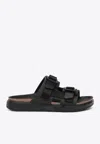 Birkenstock Shinjuku Black Leather And Textile Slipper