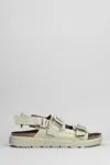 Birkenstock Shinjuku Slipper-mule In Green Leather In Multi