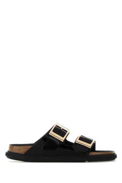 Birkenstock Shiny Arizona Double Strap Sandals In Blue