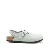Birkenstock 'tokio' Light Blue Mules With Buckles On The Front And Back