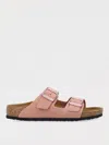 Birkenstock Girls Pink Kids Arizona Two-strap Faux-leather Sandals In Pink