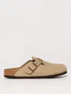Birkenstock Boston Flats In Beige Leather In Brown