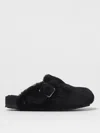 Birkenstock Shearling Boston Clogs In Black