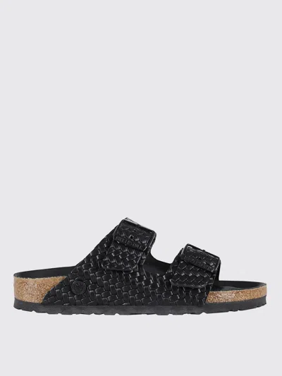 BIRKENSTOCK FLAT SANDALS BIRKENSTOCK WOMAN COLOR BLACK,H08603002