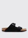 Birkenstock Double-strap Flat Sole Sandals With Open Toe In Black