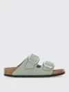 Birkenstock Arizona Nubuck Leather Womens Sandals In Blush Pink