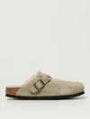 Birkenstock Boston Shearling Slippers In Gray
