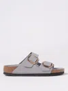 Birkenstock Arizona Big Buckle Leather Sandals In Grau