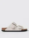 Birkenstock Women's Arizona Shearling Slide Sandals In Ivory