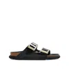 Birkenstock Arizona Droplet Buckle High Shine Black Slides In Black