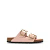 Birkenstock Arizona Big Buckle Patent Sandals In Pink
