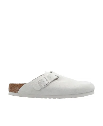Birkenstock Boston Suede In White