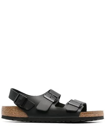 Birkenstock Side Buckle-fastening Slingback Sandals In Schwarz