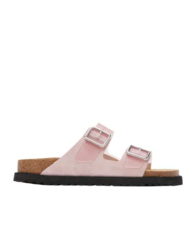 Birkenstock Side Pin-button Flat Sandals In Nude