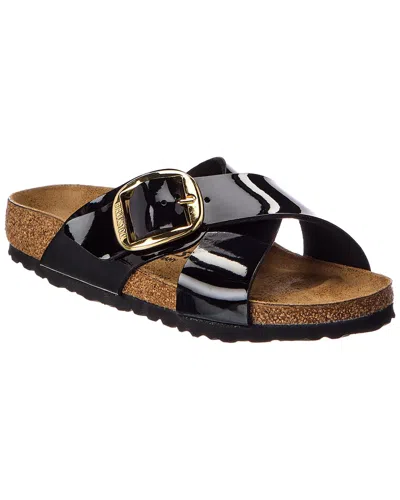 Birkenstock Siena Big Buckle Patent Sandal In Black