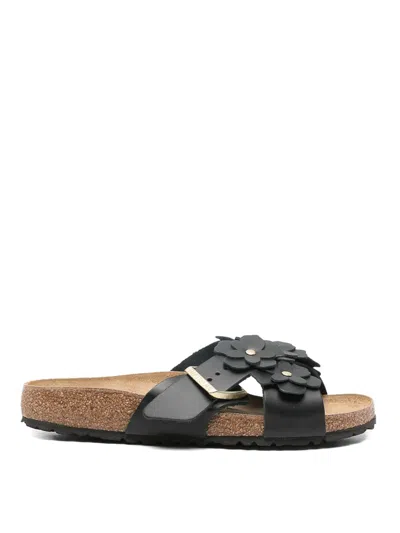 Birkenstock Siena Floral Details Slides In Black