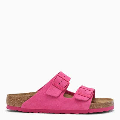 Birkenstock Slide Arizona Fuchsia Suede In Pink