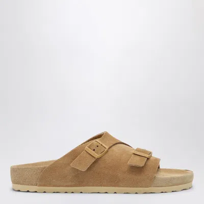 Birkenstock Slide Zürich Exquisite Cream Coloured In Suede In Beige