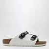 Birkenstock Slide Zürich Tech Antique White In Suede In White
