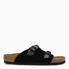 BIRKENSTOCK SLIDE ZÜRICH TECH BLACK IN SUEDE