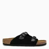 BIRKENSTOCK BIRKENSTOCK SLIDE ZÜRICH TECH BLACK IN SUEDE