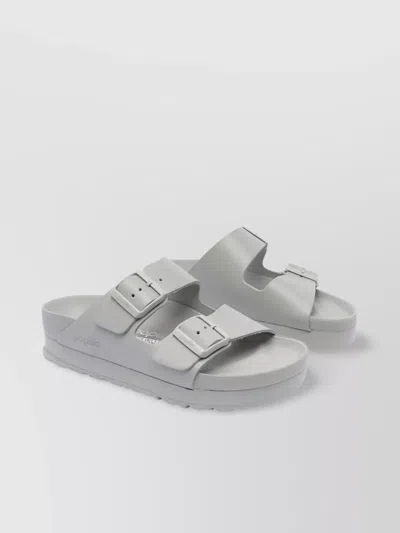 Birkenstock Slip-on Platform Sandals Adjustable Straps In Grey