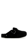 Birkenstock Boston 1774 Shearling Slippers In Black
