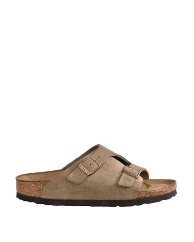 Birkenstock Zurich Suede Slides In Beige