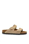 Birkenstock Arizona Double-strap Suede Slippers In Sandcastle