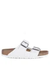 Birkenstock Arizona Birko-flor Triple White Narrow Fitting Sandals