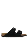 Birkenstock Soft Footbed Arizona Slides In Black
