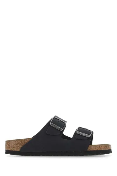 Birkenstock Arizona Vegan Buckle Sandals In Black