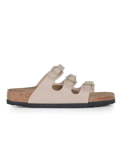 Birkenstock Slippers "florida" In Eco Leather Birko Flor In Gold