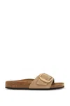 Birkenstock Madrid Big Buckle Leather Sandals In Sandcastel (beige)