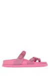 Birkenstock Mayari Suede Dual-buckle Slide Sandals In Pink