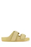 Birkenstock X Tekla Uji Suede Sandals In Yellow