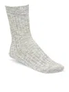 Birkenstock Slub Cotton Socks In Gray